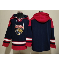 Men's Florida Panthers Blank Navy Ageless Must-Have Lace-Up Pullover Hoodie