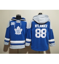 Men's Toronto Maple Leafs #88 William Nylander Blue Ageless Must-Have Lace-Up Pullover Hoodie