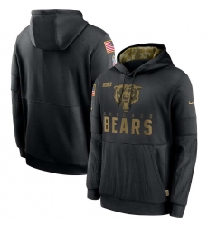 Men's NFL Chicago Bears 2020 Salute To Service Black Pullover Hoodie