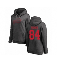 Football Women's Buffalo Bills #84 Jake Fisher Ash One Color Pullover Hoodie
