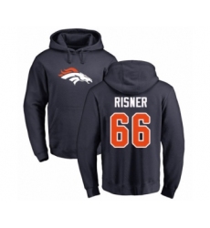Football Denver Broncos #66 Dalton Risner Navy Blue Name & Number Logo Pullover Hoodie