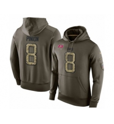 Football Men's Tampa Bay Buccaneers #8 Bradley Pinion Green Salute To Service Pullover Hoodie