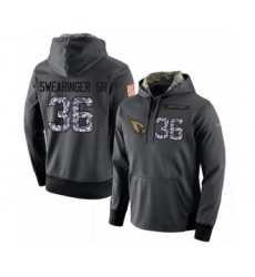 Football Men's Arizona Cardinals #36 D.J. Swearinger SR Stitched Black Anthracite Salute to Service Player Performance Hoodie