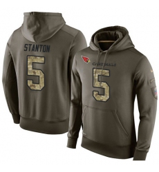 NFL Nike Arizona Cardinals #5 Drew Stanton Green Salute To Service Men Pullover Hoodie