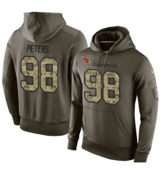 NFL Nike Arizona Cardinals #98 Corey Peters Green Salute To Service Men Pullover Hoodie