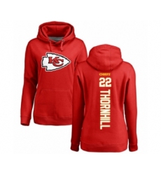 Football Women's Kansas City Chiefs #22 Juan Thornhill Red Backer Pullover Hoodie