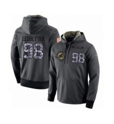 Football Men's Miami Dolphins #98 Jonathan Ledbetter Stitched Black Anthracite Salute to Service Player Performance Hoodie
