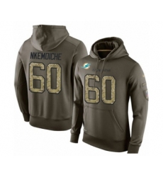 Football Miami Dolphins #60 Robert Nkemdiche Green Salute To Service Men's Pullover Hoodie