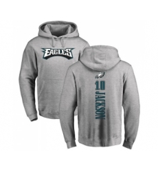 Philadelphia Eagles #10 DeSean Jackson Ash Backer Pullover Hoodie
