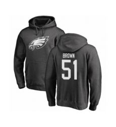 Philadelphia Eagles #51 Zach Brown Ash One Color Pullover Hoodie
