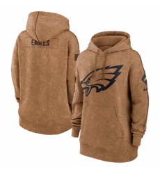 Women's Philadelphia Eagles Nike Brown 2023 Salute to Service Pullover Hoodie