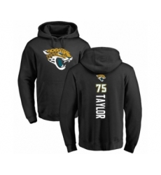 Football Jacksonville Jaguars #75 Jawaan Taylor Black Backer Pullover Hoodie