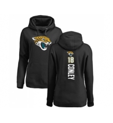 Football Women's Jacksonville Jaguars #18 Chris Conley Black Backer Pullover Hoodie