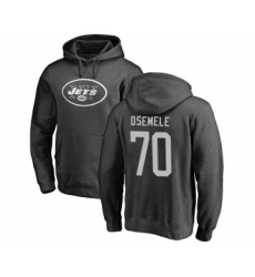 Football New York Jets #70 Kelechi Osemele Ash One Color Pullover Hoodie