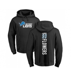 Football Detroit Lions #90 Trey Flowers Black Backer Pullover Hoodie