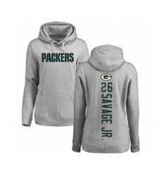 Football Women's Green Bay Packers #26 Darnell Savage Jr. Ash Backer Hoodie