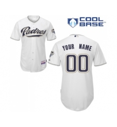Men's Nike San Diego Padres Customized Authentic White Cool Base MLB Jersey