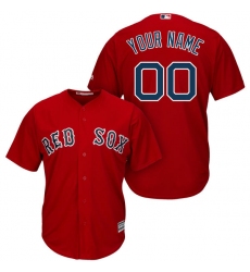 Men's Boston Red Sox Majestic Red Cool Base Custom Jersey