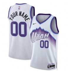 Men's Utah Jazz Active Player Custom White 2025 Association Edition Stitched Basketball Jersey
