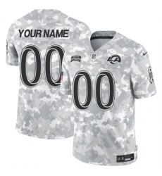 Men's Los Angeles Rams Active Player Custom 2024 F.U.S.E Arctic Camo Salute To Service Limited Stitched Football Jersey