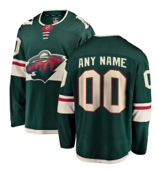 Men's Minnesota Wild Fanatics Branded Green Home Breakaway Custom Jersey