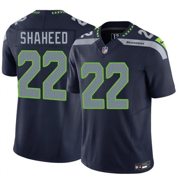 Men's Seattle Seahawks #22 Rashid Shaheed Navy 2025 F.U.S.E. Vapor Untouchable Limited Football Stitched Jersey