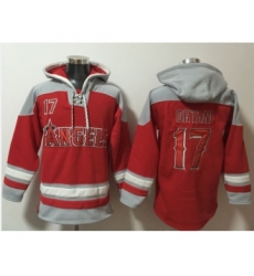 Men's Los Angeles Angels #17 Shohei Ohtani Red Ageless Must-Have Lace-Up Pullover Hoodie