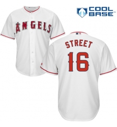 Youth Majestic Los Angeles Angels of Anaheim #16 Huston Street Authentic White Home Cool Base MLB Jersey