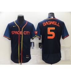 Men's Houston Astros #5 Jeff Bagwell Nike Navy 2022 City Connect Player Jersey
