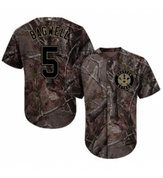 Men's Majestic Houston Astros #5 Jeff Bagwell Authentic Camo Realtree Collection Flex Base MLB Jersey