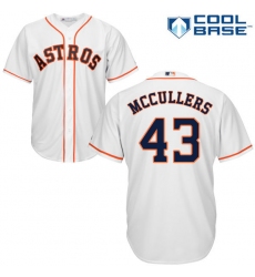 Men's Majestic Houston Astros #43 Lance McCullers Replica White Home Cool Base MLB Jersey