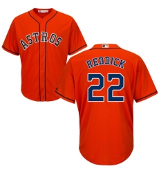 Youth Majestic Houston Astros #22 Josh Reddick Authentic Orange Alternate Cool Base MLB Jersey