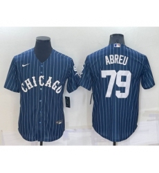 Men's Chicago White Sox #79 Jose Abreu Navy Cool Base Stitched Jersey