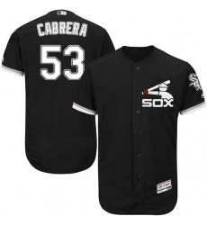 Men's Majestic Chicago White Sox #53 Melky Cabrera Authentic Black Alternate Home Cool Base MLB Jersey