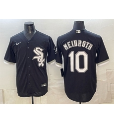 Men's Chicago White Sox #10 Chase Meidroth Black Stitched Baseball Jersey