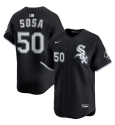 Men's Chicago White Sox #50 Lenyn Sosa Black 2025 Alternate Limited Stitched Baseball Jersey