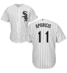 Men's Majestic Chicago White Sox #11 Luis Aparicio White Home Flex Base Authentic Collection MLB Jersey