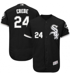 Men's Majestic Chicago White Sox #24 Joe Crede Black Flexbase Authentic Collection MLB Jersey