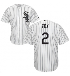 Men's Majestic Chicago White Sox #2 Nellie Fox White Home Flex Base Authentic Collection MLB Jersey