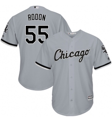 Men's Majestic Chicago White Sox #55 Carlos Rodon Grey Road Flex Base Authentic Collection MLB Jersey