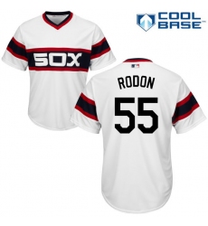 Men's Majestic Chicago White Sox #55 Carlos Rodon White Alternate Flex Base Authentic Collection MLB Jersey