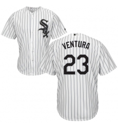 Men's Majestic Chicago White Sox #23 Robin Ventura White Home Flex Base Authentic Collection MLB Jersey
