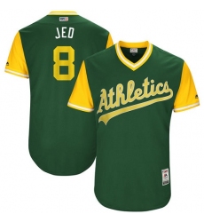 Men's Majestic Oakland Athletics #8 Jed Lowrie 