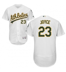 Men's Majestic Oakland Athletics #23 Matt Joyce White Flexbase Authentic Collection MLB Jersey