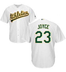 Youth Majestic Oakland Athletics #23 Matt Joyce Authentic White Home Cool Base MLB Jersey