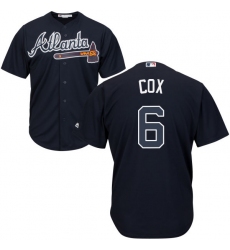Youth Majestic Atlanta Braves #6 Bobby Cox Authentic Blue Alternate Road Cool Base MLB Jersey