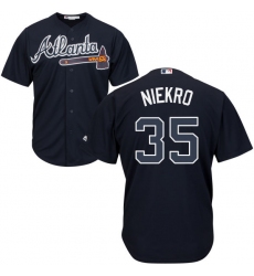 Youth Majestic Atlanta Braves #35 Phil Niekro Replica Blue Alternate Road Cool Base MLB Jersey