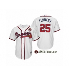 Men's 2019 Armed Forces Day Tyler Flowers #25 Atlanta Braves White Jersey
