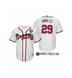 Men's 2019 Armed Forces Day John Smoltz #29 Atlanta Braves White Jersey