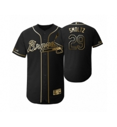 Men's 2019 Golden Edition Atlanta Braves Black #29 John Smoltz Flex Base Jersey